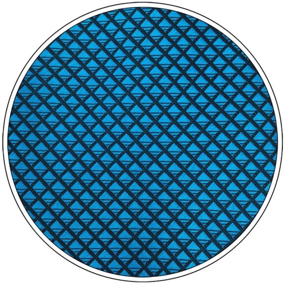 New Blue Black Diamonds Stripe Check Plaid Design 100% SILK TIE - Picture 4 of 5